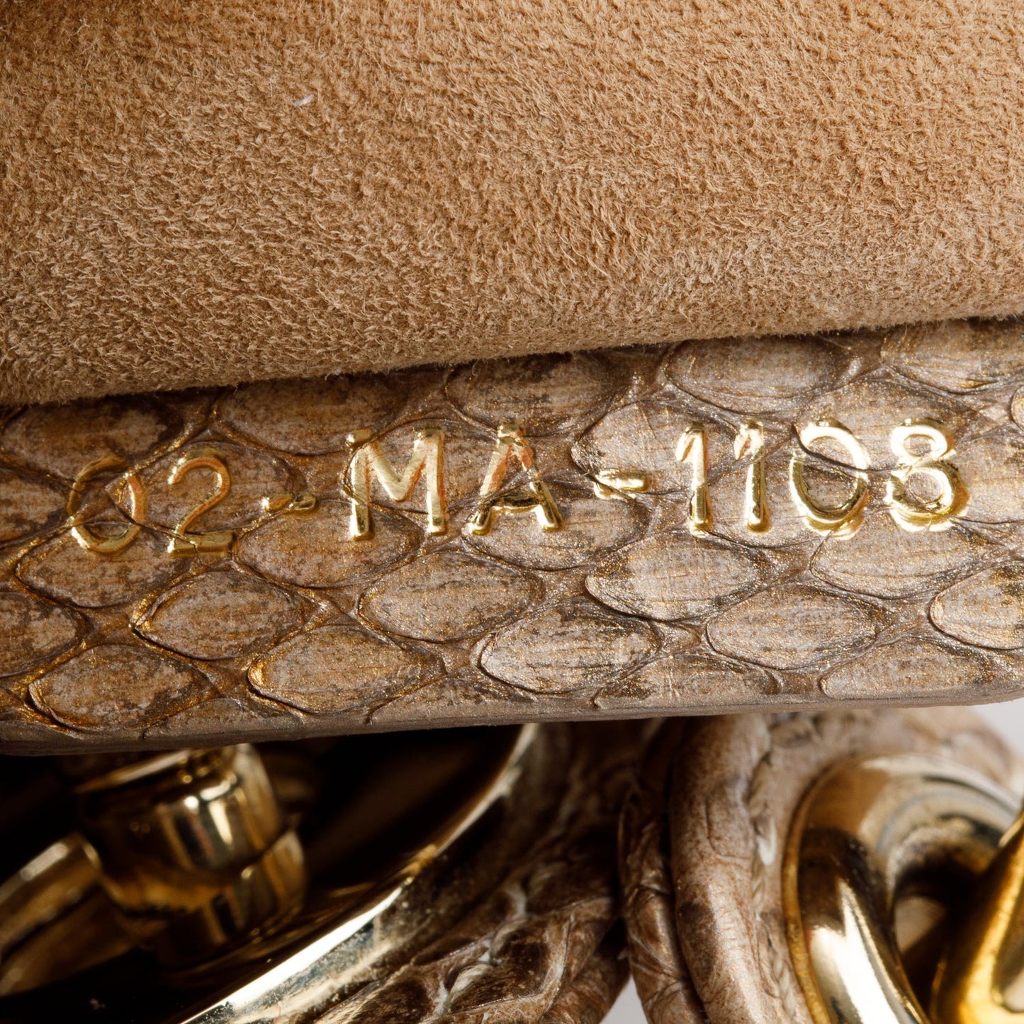 Christian Dior Brown Python Mini Lady Dior Bag