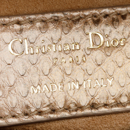Christian Dior Brown Python Mini Lady Dior Bag