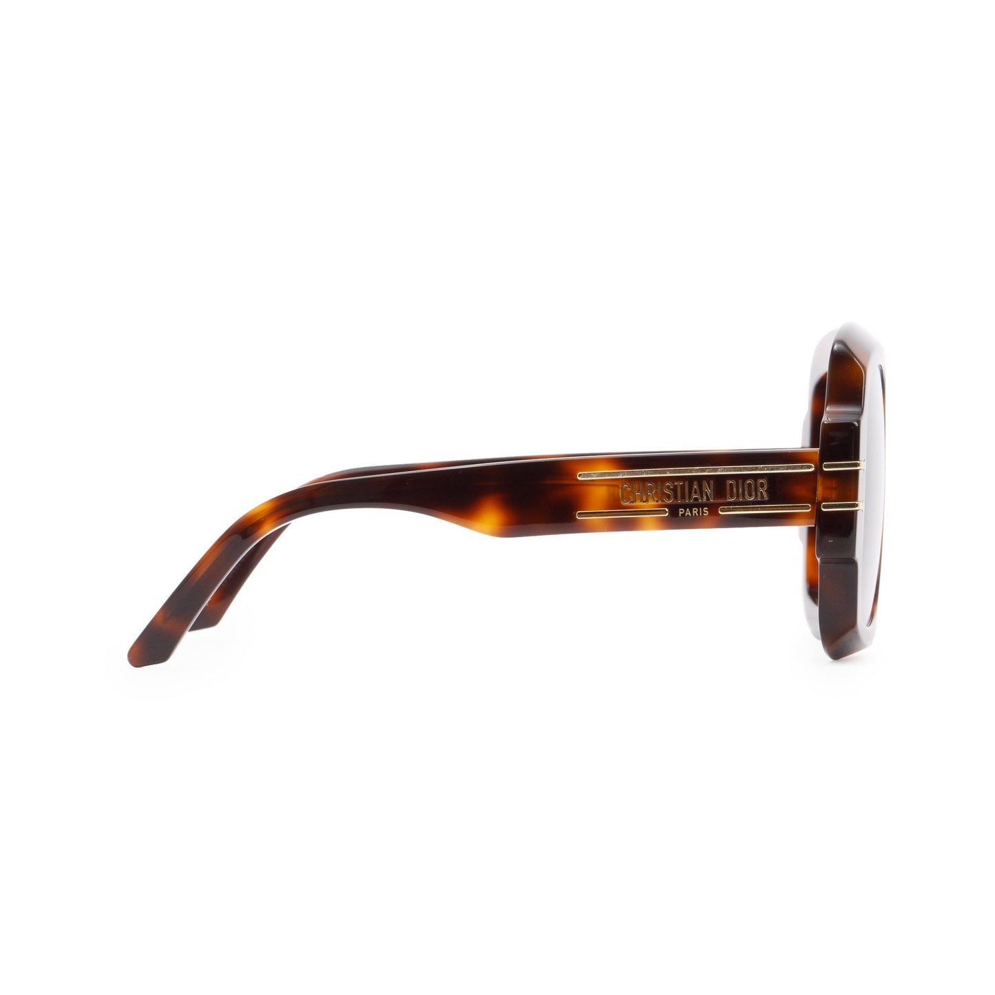 Christian Dior Brown Tortoise Acetate DiorSignature S1U Oversized Sunglasses