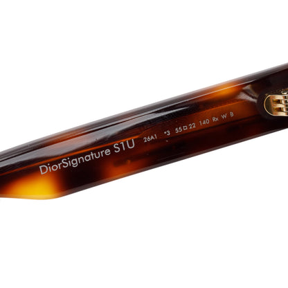 Christian Dior Brown Tortoise Acetate DiorSignature S1U Oversized Sunglasses