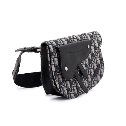 Christian Dior Essentials Oblique Jacquard Saddle Pouch
