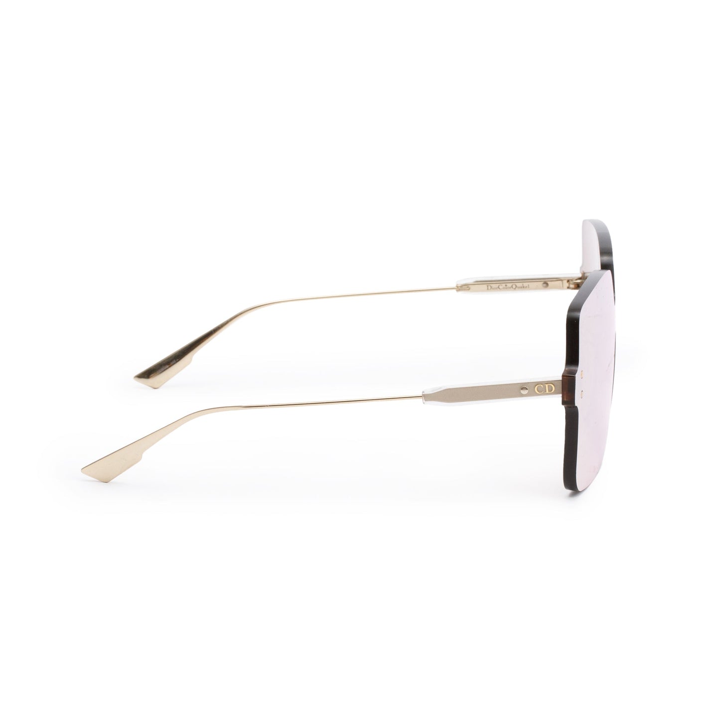 Christian Dior Gold Color Quake 1 Mirrored Sunglasses