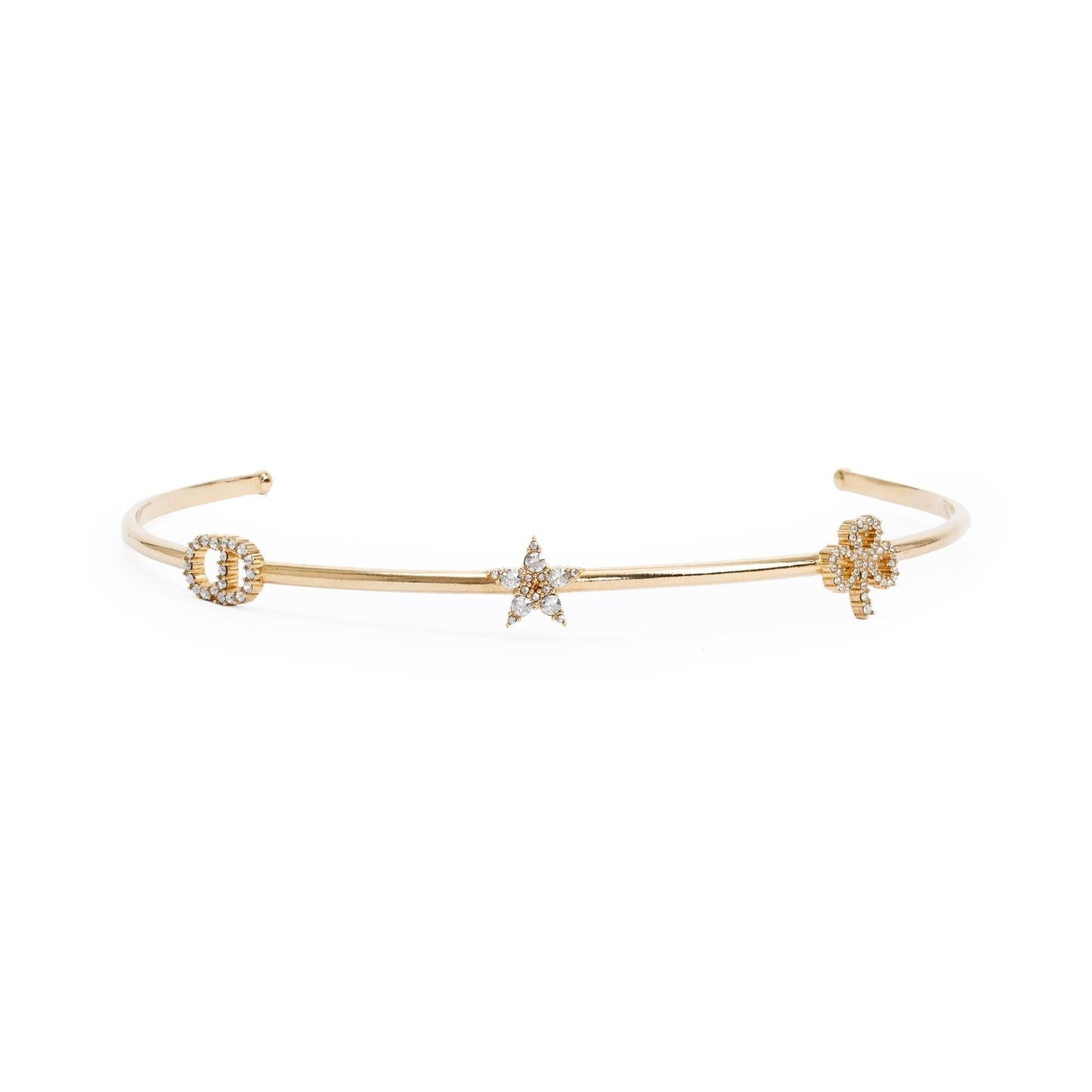 Christian Dior Gold Plated Crystal Tiara Headband