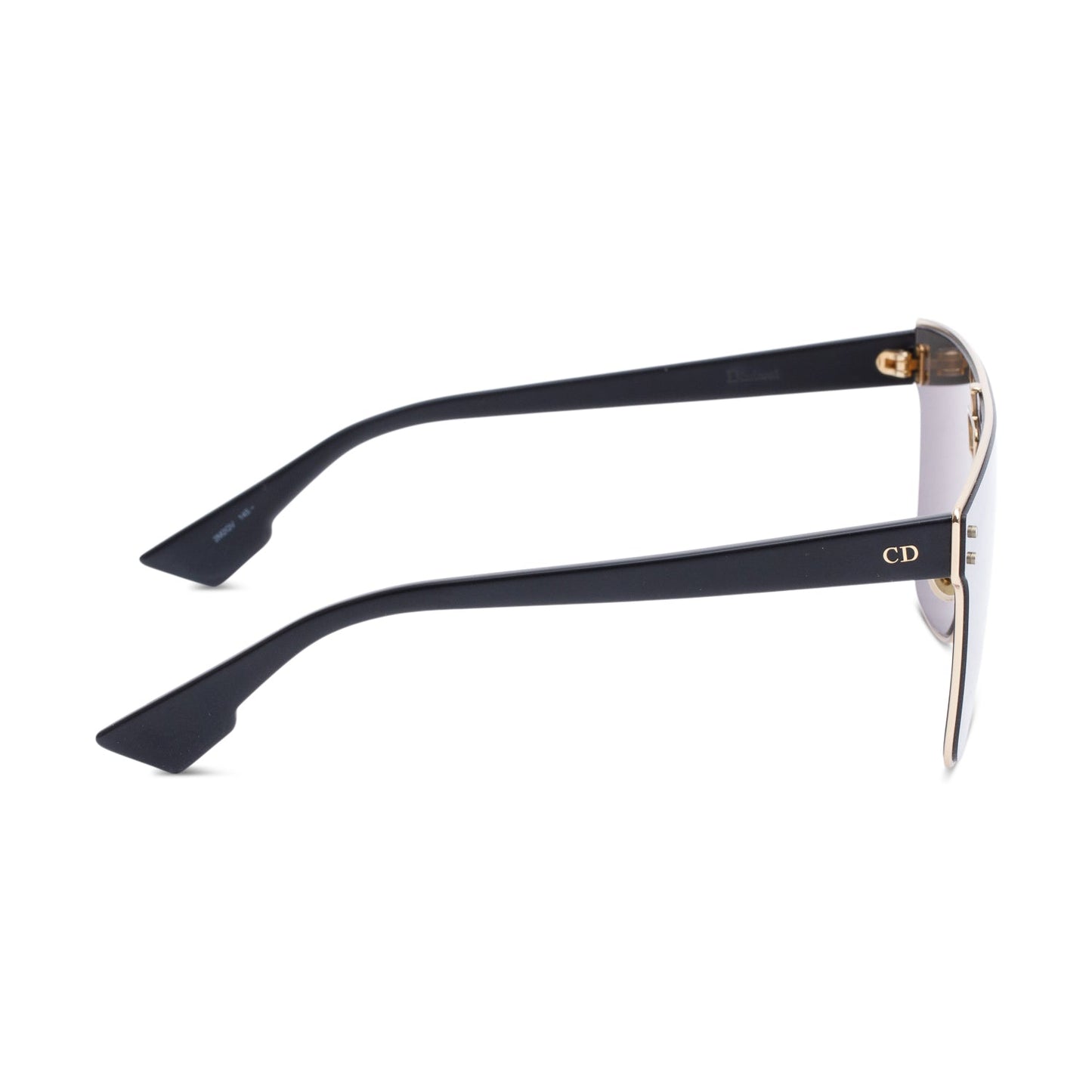 Christian Dior Gold Tone Metal Diorizon 1 Shield Mirror Sunglasses