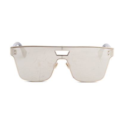 Christian Dior Gold Tone Metal Diorizon 1 Shield Mirror Sunglasses