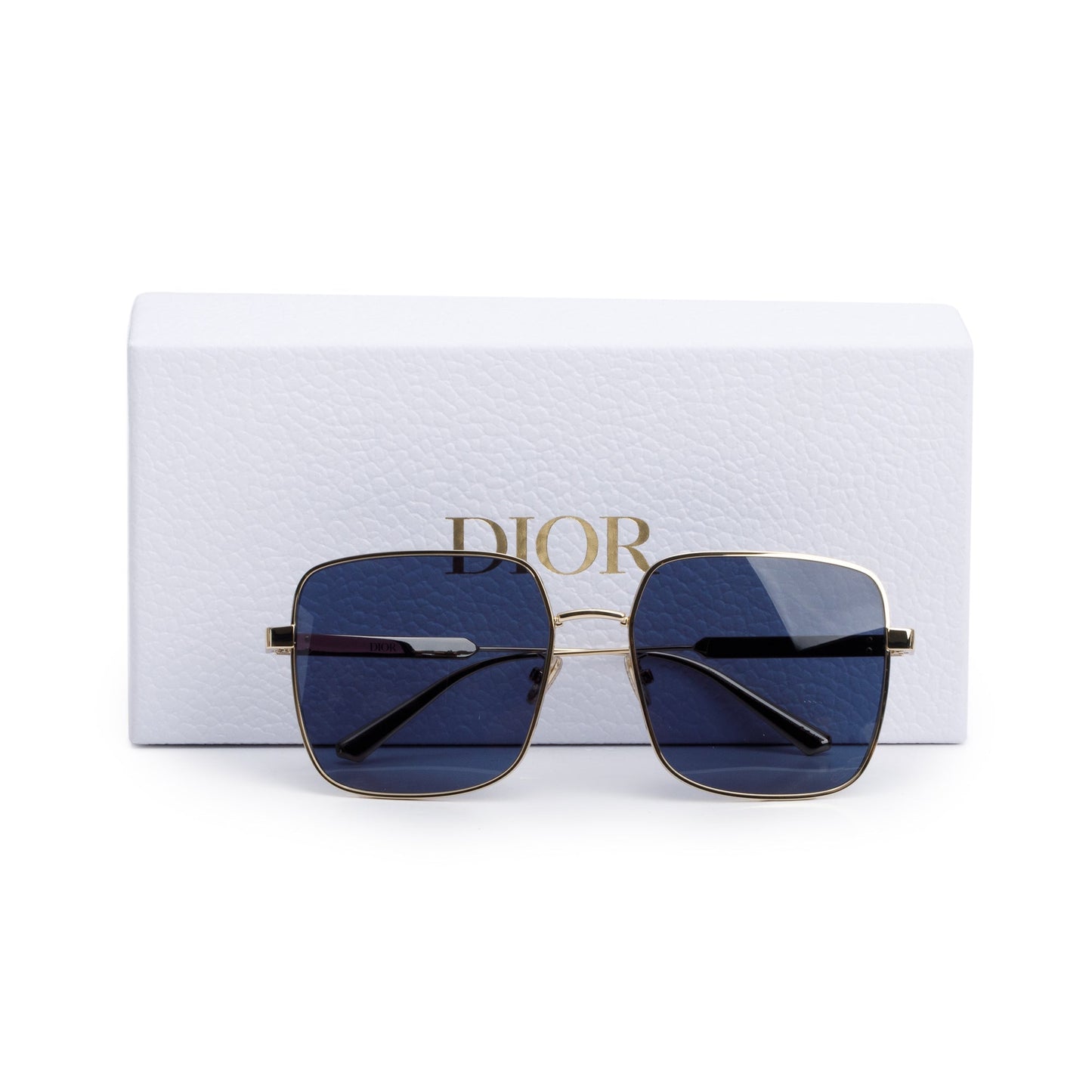Christian Dior Gold-Tone Metal Frame DiorCannage SIU Square Sunglasses
