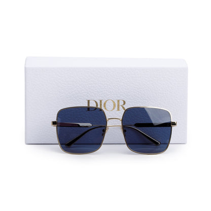 Christian Dior Gold-Tone Metal Frame DiorCannage SIU Square Sunglasses