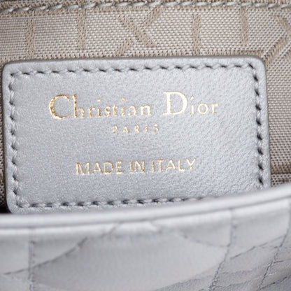 Christian Dior Grey Cannage Leather Mini Lady Dior Bag