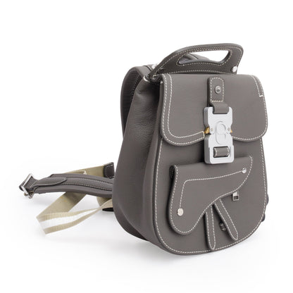 Christian Dior Grey Leather Mini Gallop Backpack