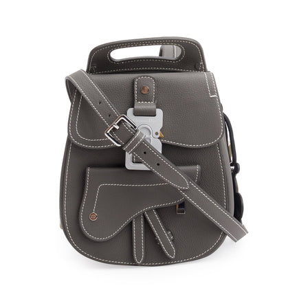 Christian Dior Grey Leather Mini Gallop Backpack