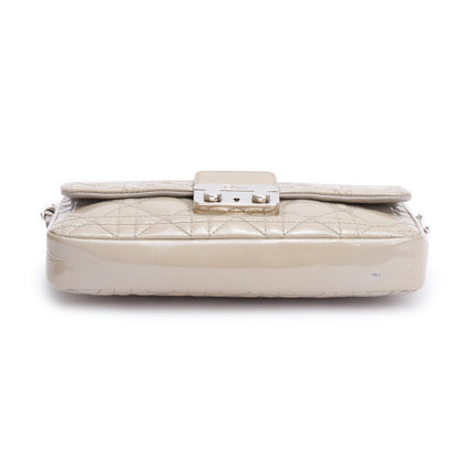 Christian Dior Grey Patent Cannage Miss Dior Promenade Pouch