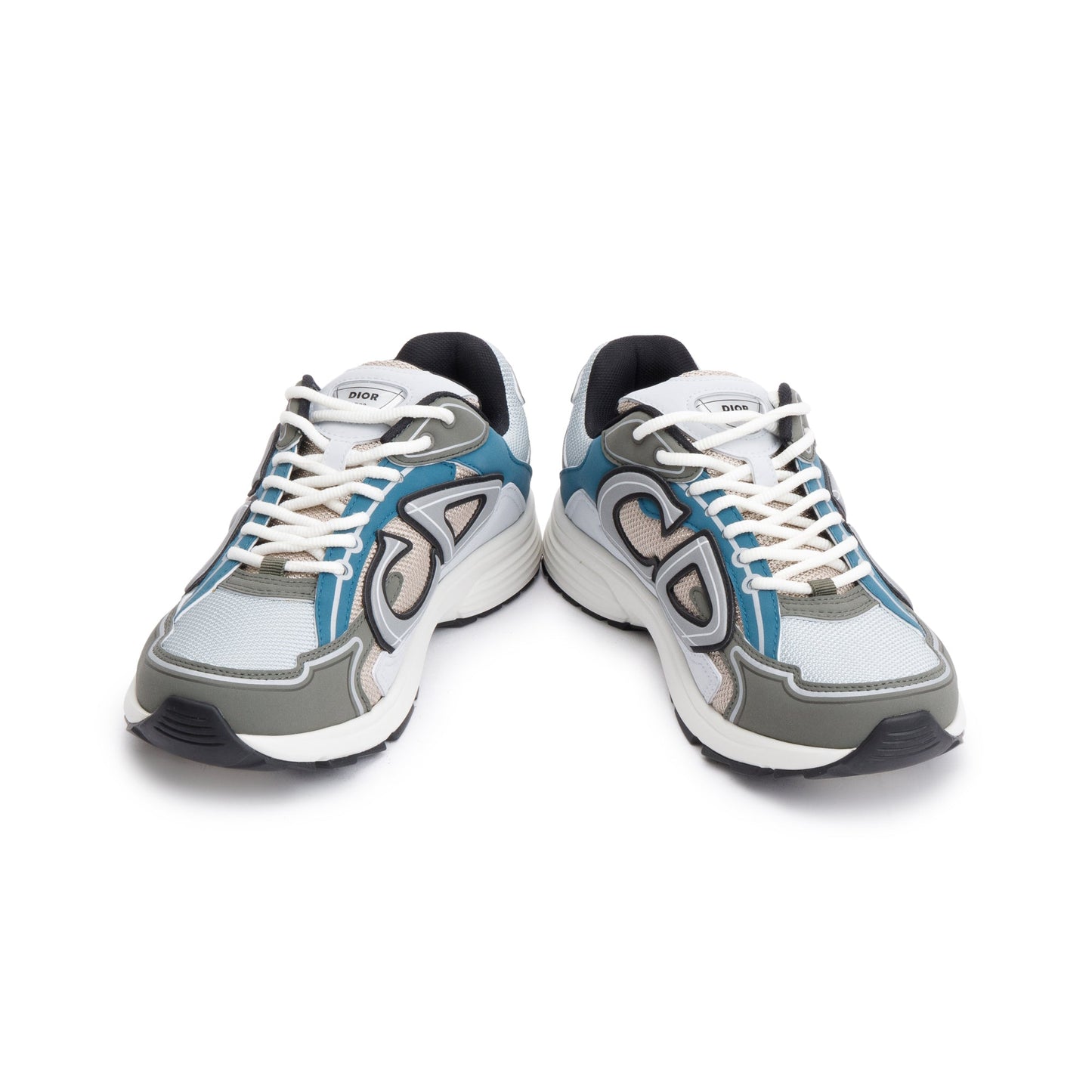 Christian Dior Gtey/White Mesh Technical Fabric B30 Sneakers, Size 40