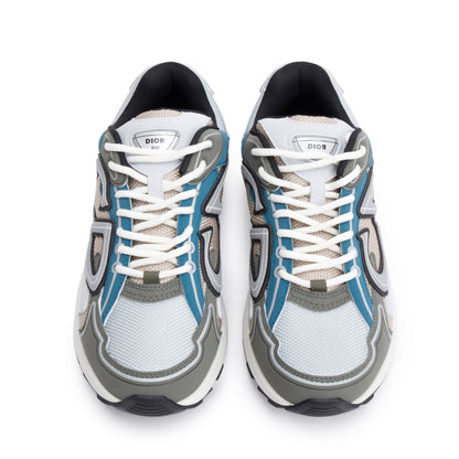 Christian Dior Gtey/White Mesh Technical Fabric B30 Sneakers, Size 40