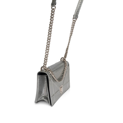 Christian Dior Large Metallic Microcannage Diorama Shoulder Bag