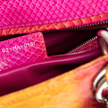 Christian Dior Large Ombre Python Lady Dior Bag