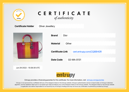 Christian Dior Large Ombre Python Lady Dior Bag