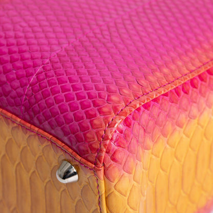 Christian Dior Large Ombre Python Lady Dior Bag