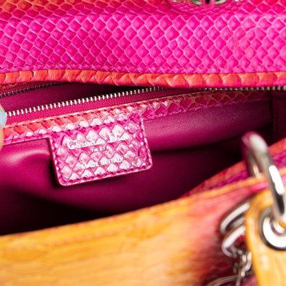 Christian Dior Large Ombre Python Lady Dior Bag