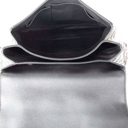 Christian Dior Large Python-Trimmed Diorling Bag