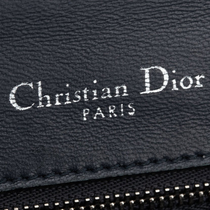 Christian Dior Large Silver Metallic Microcannage Diorama Shoulder Bag