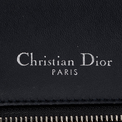 Christian Dior Large Silver Metallic Microcannage Diorama Shoulder Bag