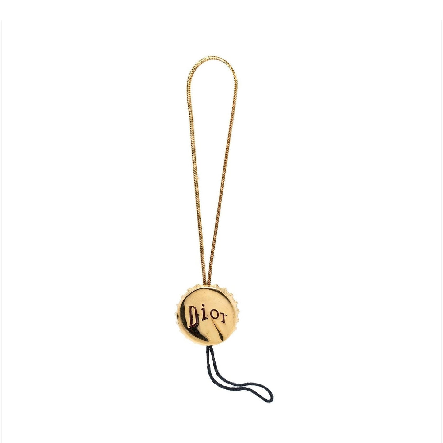 Christian Dior Logo Bottle Crown Charm Keychain