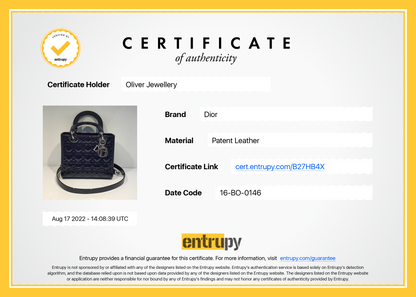Christian Dior Medium Patent Leather Lady Dior Bag