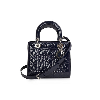 Christian Dior Medium Patent Leather Lady Dior Bag
