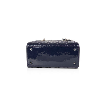 Christian Dior Medium Patent Leather Lady Dior Bag