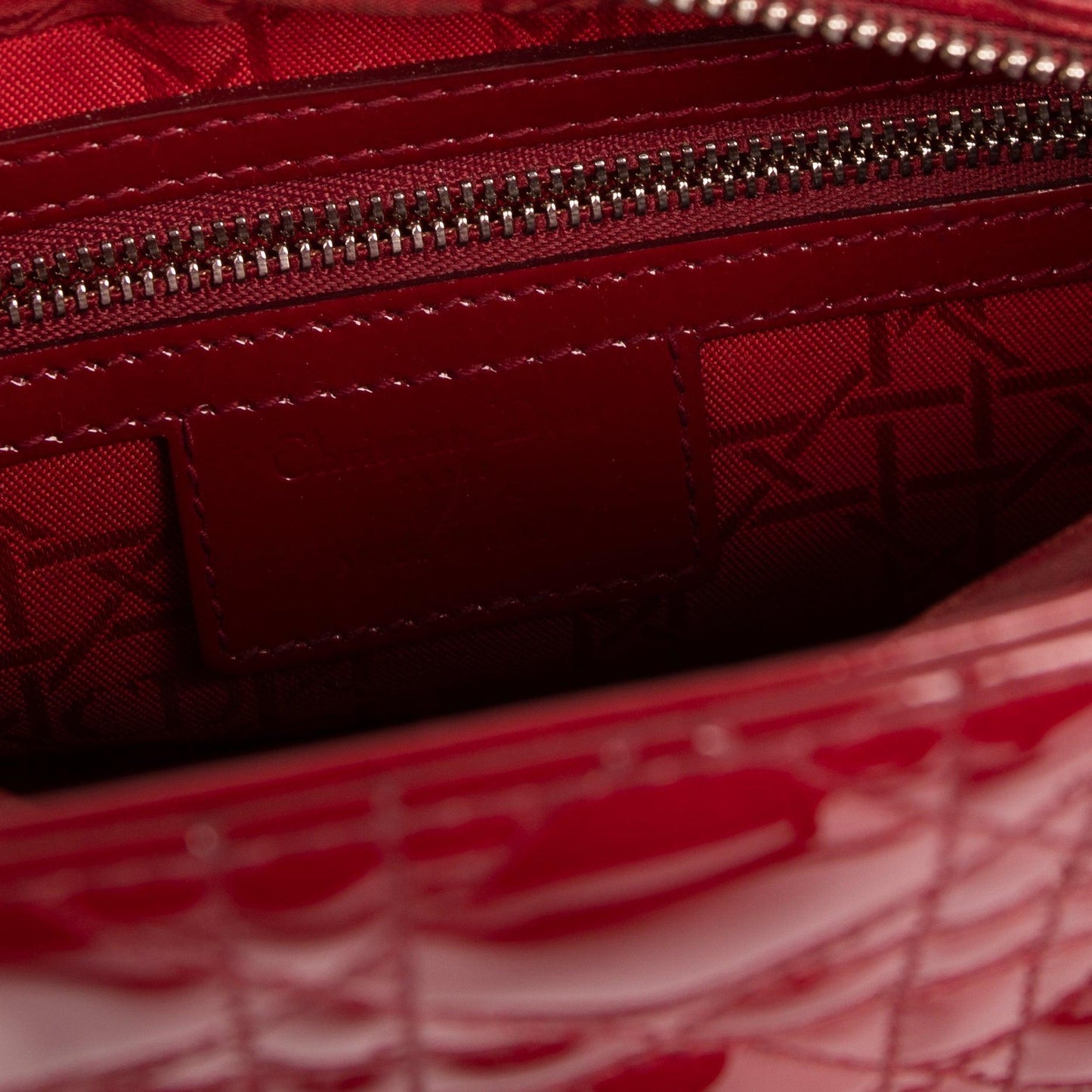 Christian Dior Medium Patent Leather Lady Dior Bag