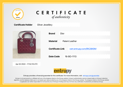 Christian Dior Medium Patent Leather Lady Dior Bag