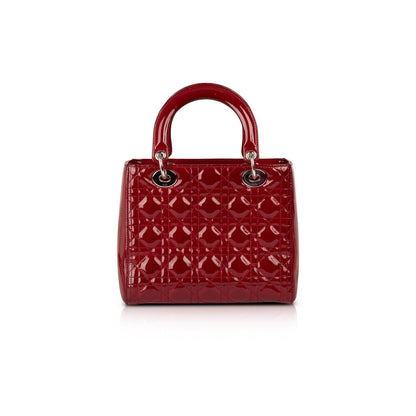 Christian Dior Medium Patent Leather Lady Dior Bag