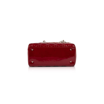 Christian Dior Medium Patent Leather Lady Dior Bag