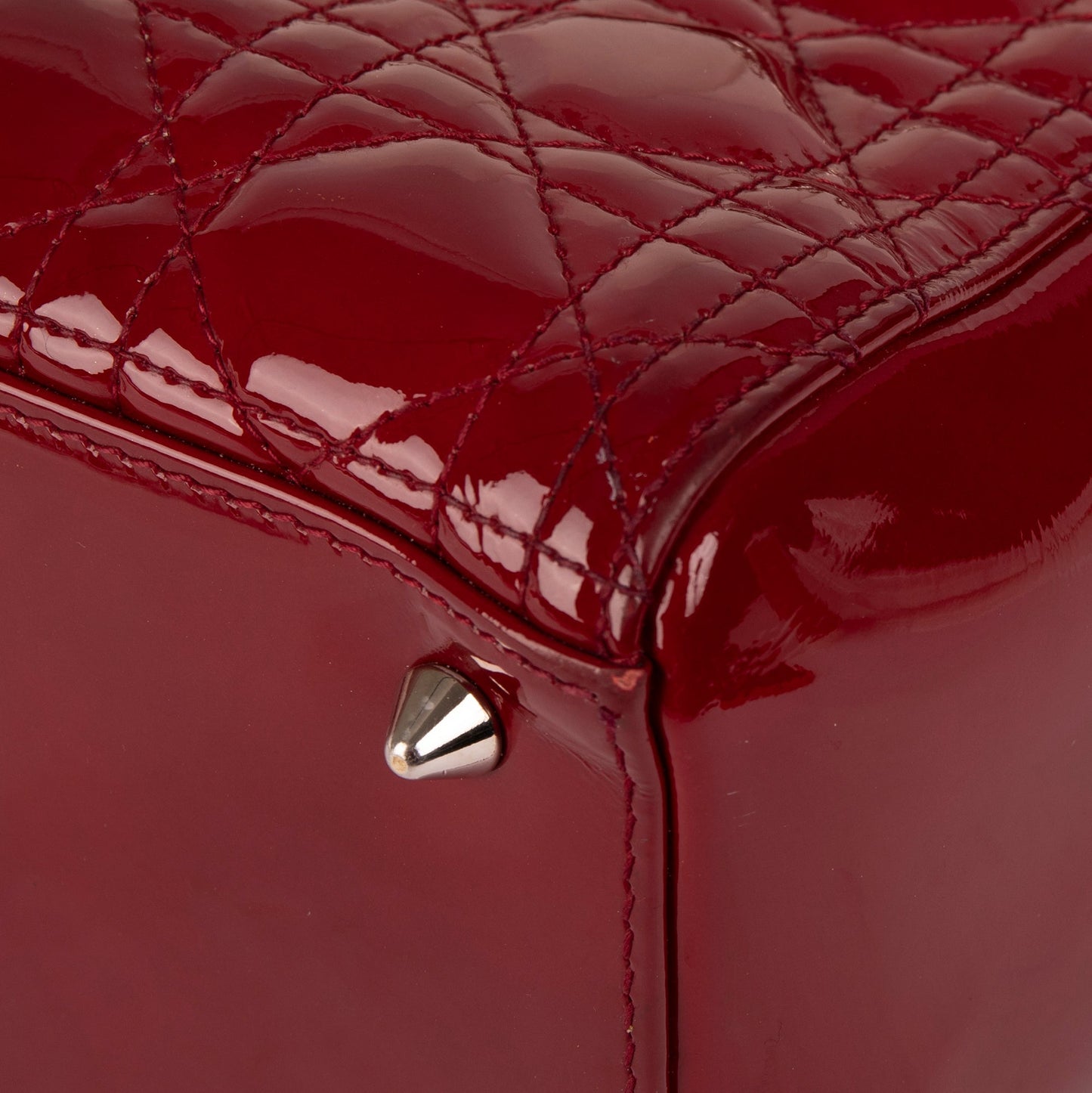 Christian Dior Medium Patent Leather Lady Dior Bag
