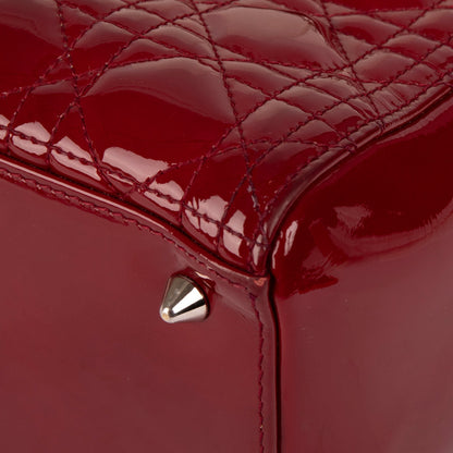 Christian Dior Medium Patent Leather Lady Dior Bag