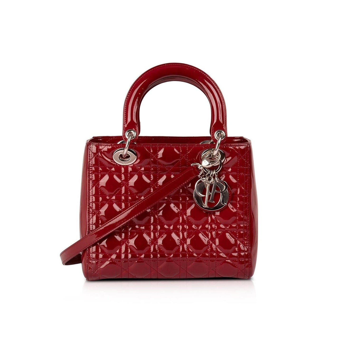 Christian Dior Medium Patent Leather Lady Dior Bag