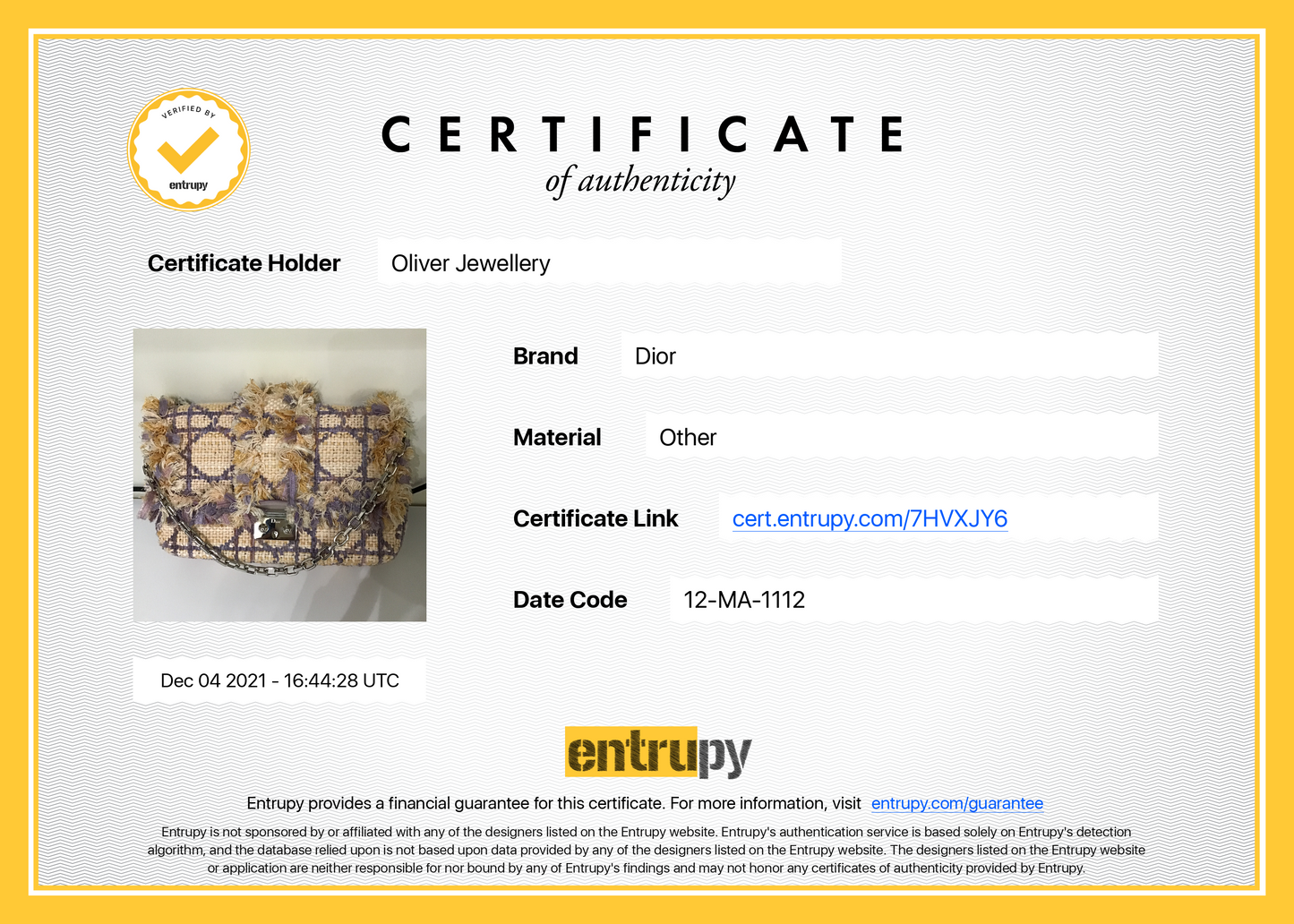 Christian Dior Medium Tweed Miss Dior Flap Bag