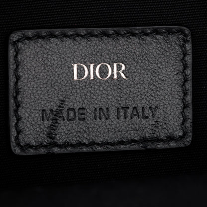 Christian Dior Men 2022 Beige & Black Oblique Jacquard Micro Rider Crossbody Pouch