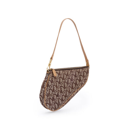 Christian Dior Mini Brown Monogram Saddle Pochette