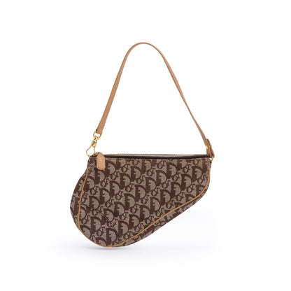 Christian Dior Mini Brown Monogram Saddle Pochette