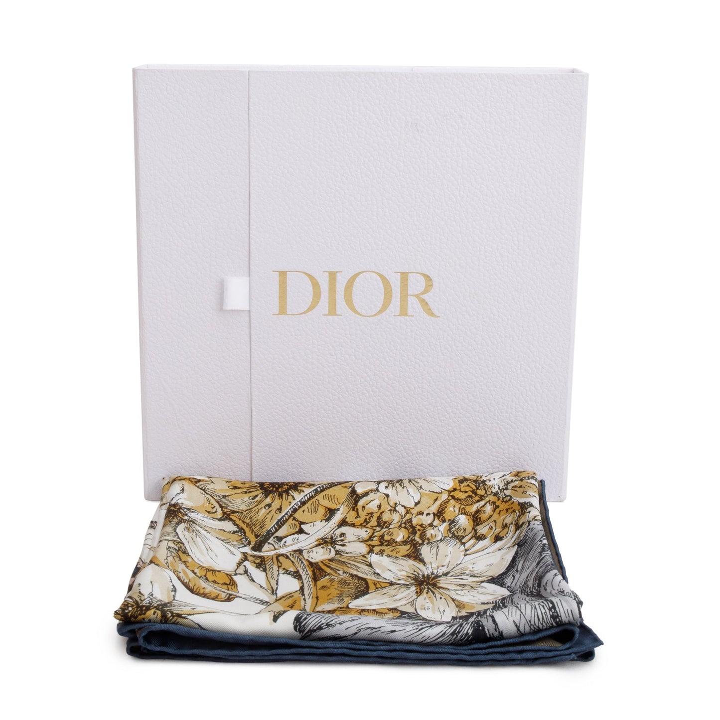Christian Dior Multicolor 'La Force' Silk Scarf 90