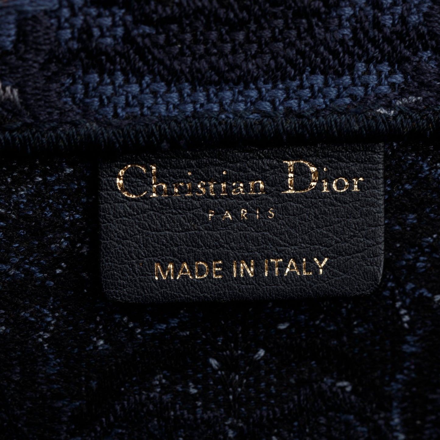 Christian Dior Navy KaleiDiorscopic Embroidery Large Book Tote