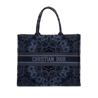 Christian Dior Navy KaleiDiorscopic Embroidery Large Book Tote
