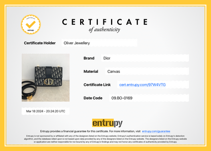 Christian Dior Navy Oblique 30 Montaigne Bag