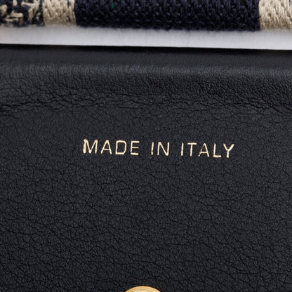 Christian Dior Navy/Beige Embroidered Woven Shoulder Strap
