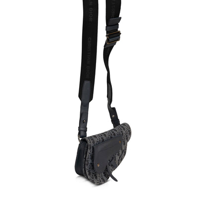 Christian Dior Oblique Jacquard Saddle Pouch