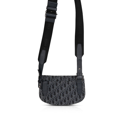 Christian Dior Oblique Jacquard Saddle Pouch