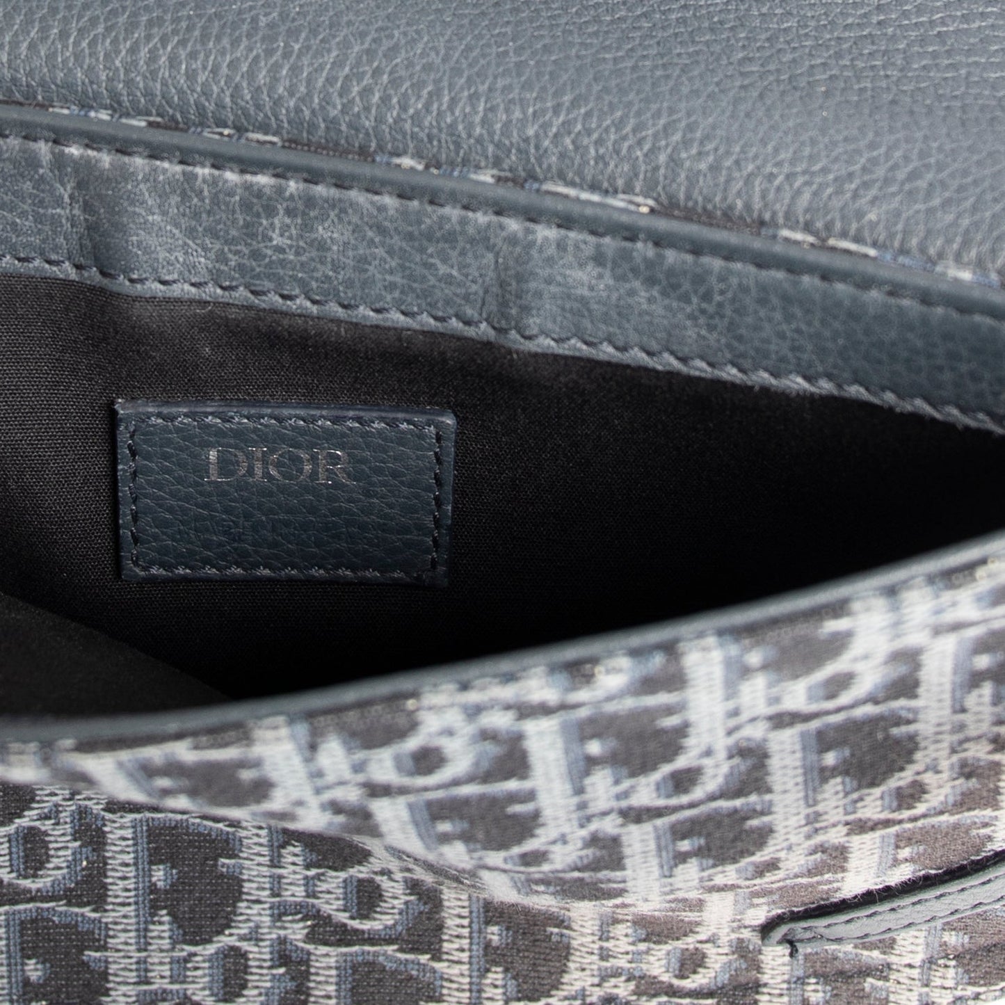 Christian Dior Oblique Jacquard Saddle Pouch