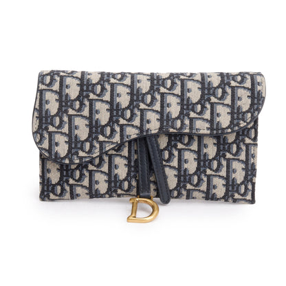 Christian Dior Oblique Long Saddle Wallet on Chain