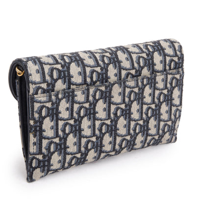 Christian Dior Oblique Long Saddle Wallet on Chain